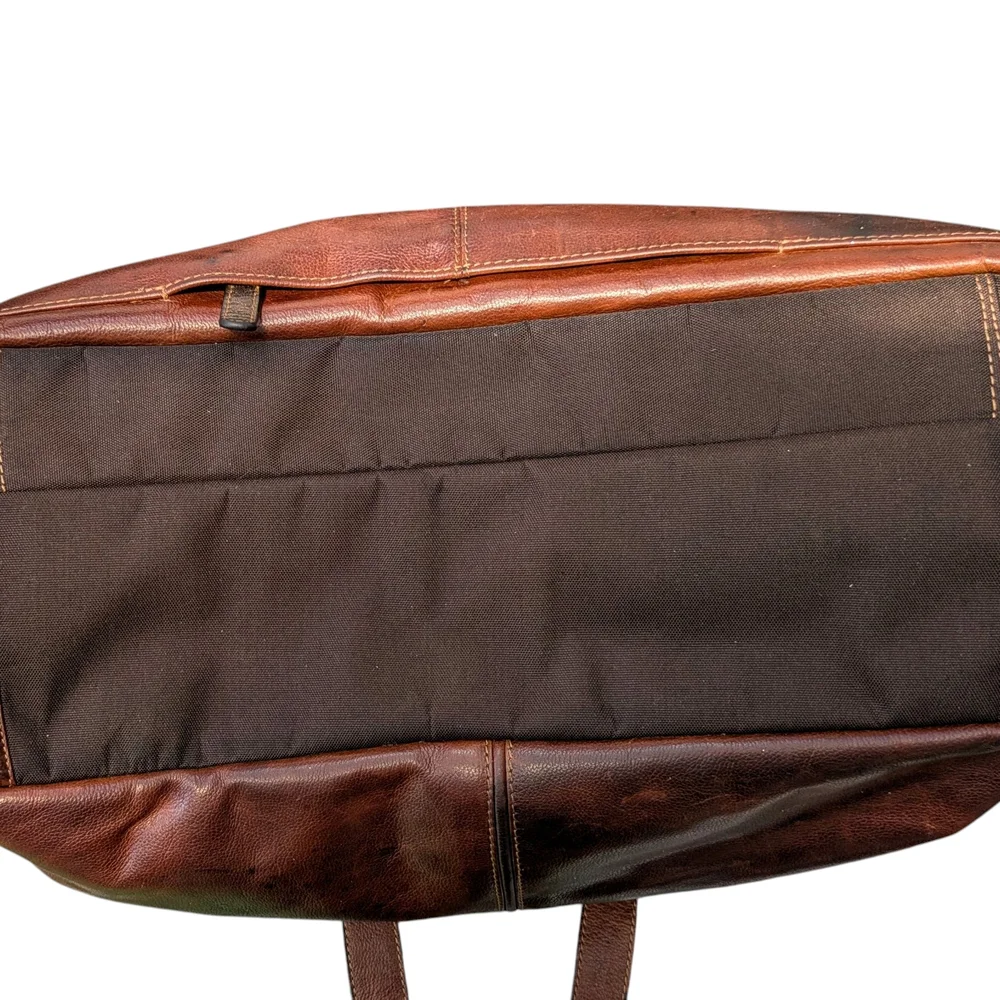 BOCONI GRATH LEATHER ALL IN ONE SUITCASE, LAPTOP, CARRY, ADJUSTABLE STRAP BAG